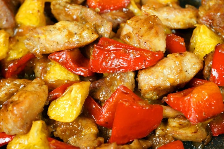 Свинина с апельсином в кисло-сладком соусе