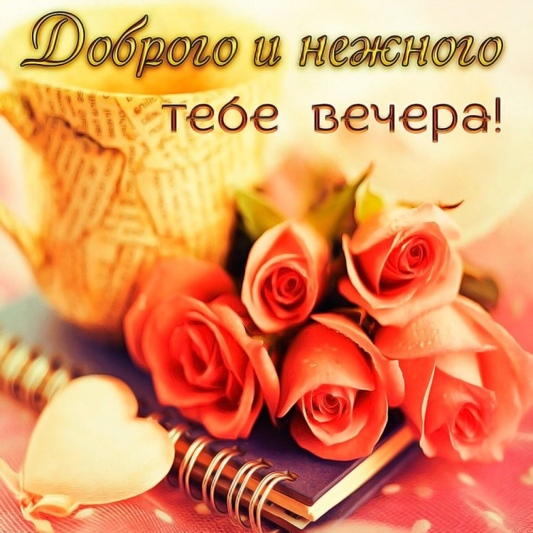 Картинки «Добрый вечер» женщине