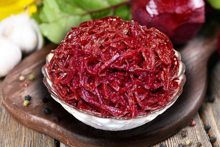 Свекла по-корейски на водяной бане