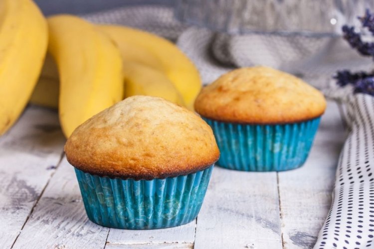 Банановые маффины на кефире