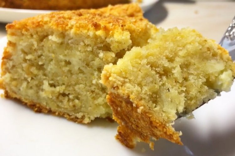 Насыпной пирог на кукурузной муке