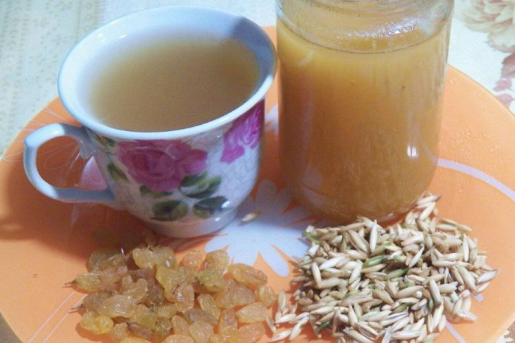 Овсяный квас с изюмом