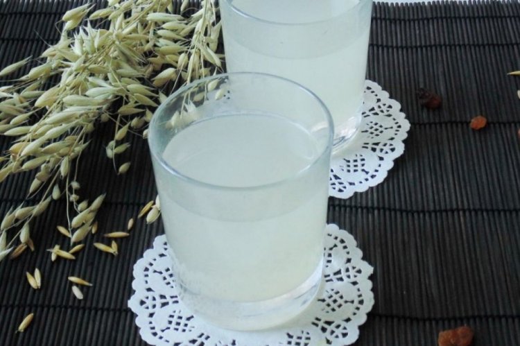 Овсяный квас с базиликом