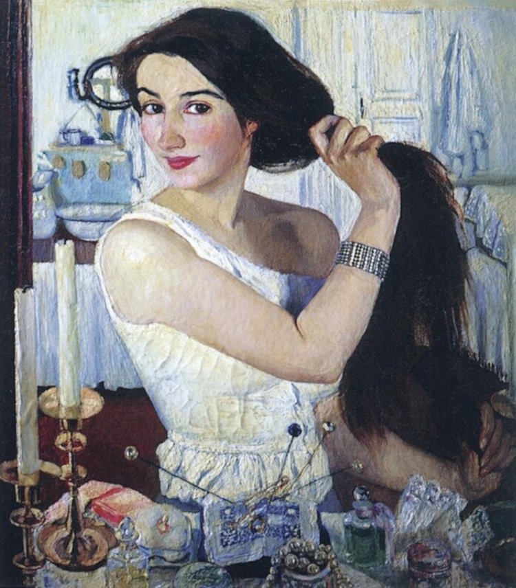 Зинаида Серебрякова За туалетом Автопортрет