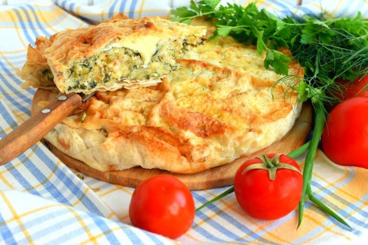 Пирог из лаваша с картошкой