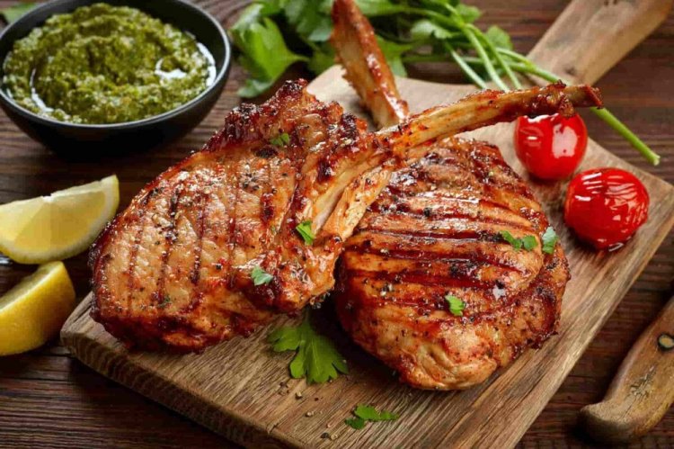 Свиная корейка на сковороде-гриль