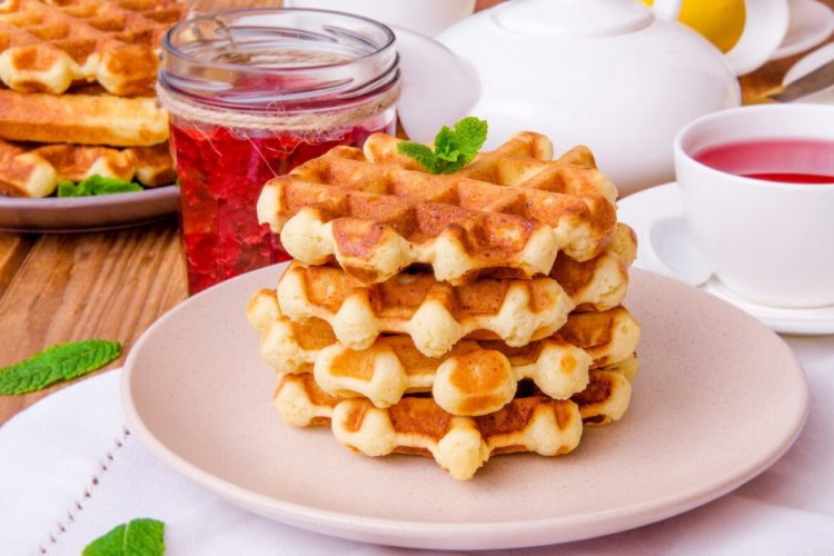 Творожные вафли без яиц