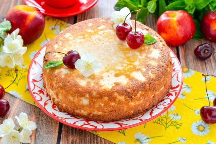 Творожная запеканка с рисовой мукой без манки