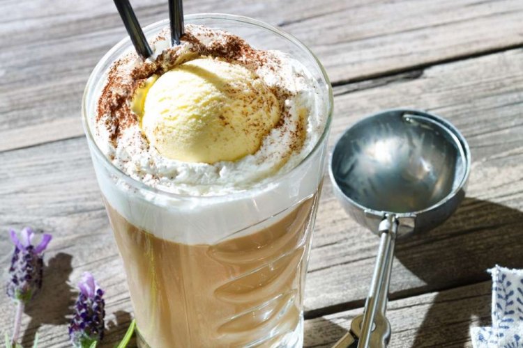 Айс-латте с мороженым