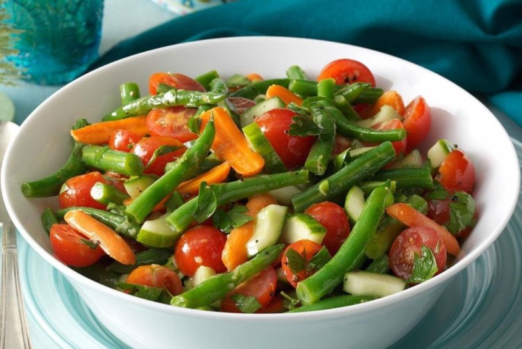 Овощной салат к рыбе