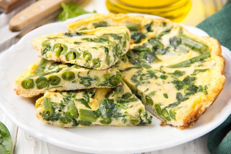 Фриттата со стручковой фасолью