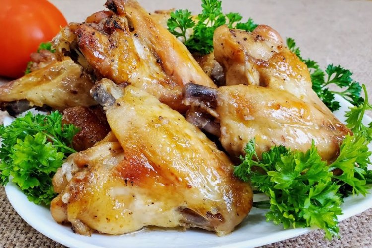 Куриные крылышки с лимоном в аэрогриле