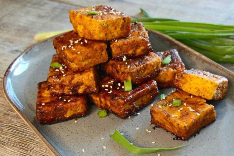 Жареный тофу с соусом тамари