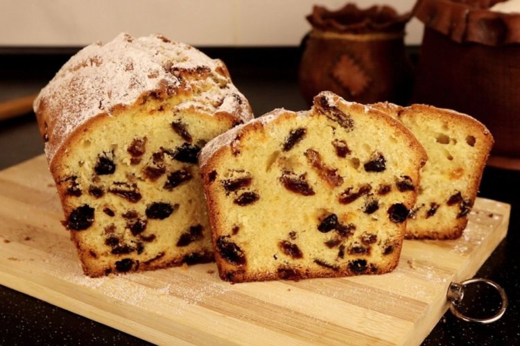 Кекс на белках с изюмом