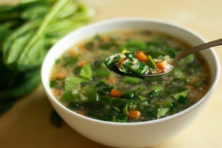 Зеленый суп с имбирем