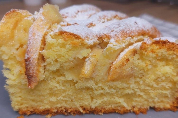 Творожный пирог с яблоками