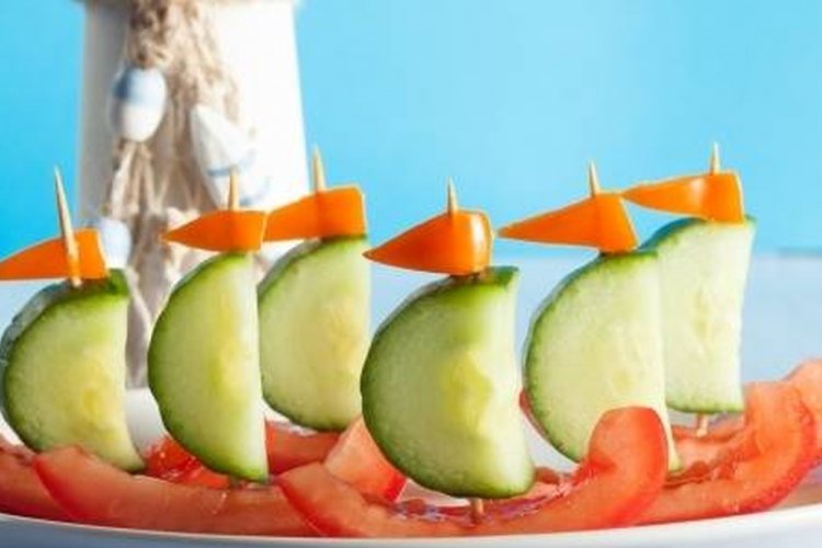 Канапе «Кораблики» для детей