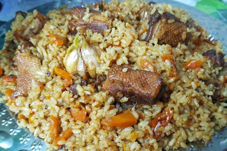 Плов с уткой в афганском казане