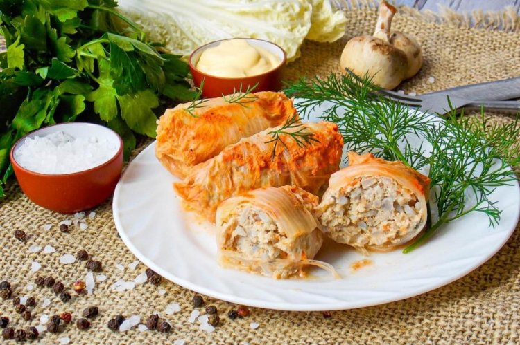 Фарш с рисом и овощами