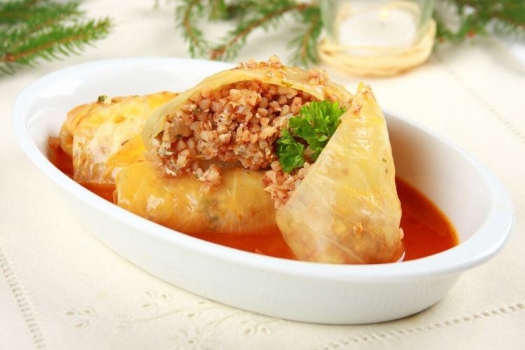 Постная гречневая начинка для голубцов