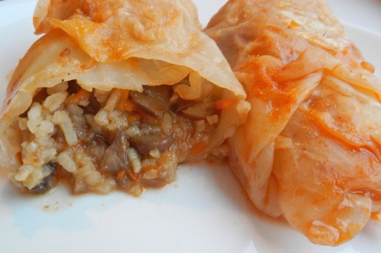 Начинка с рисом и грибами