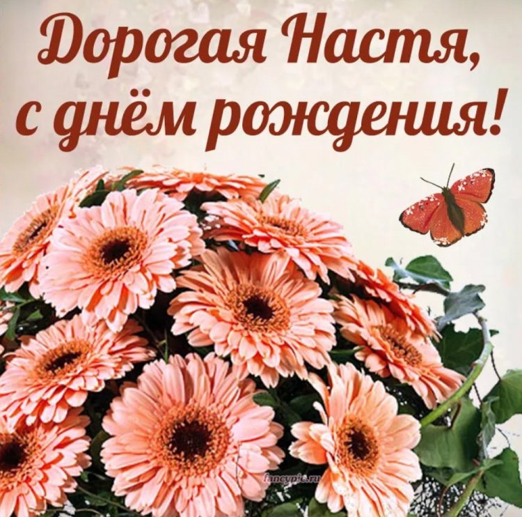 Трогательные открытки и картинки «С Днем рождения, Настя!»