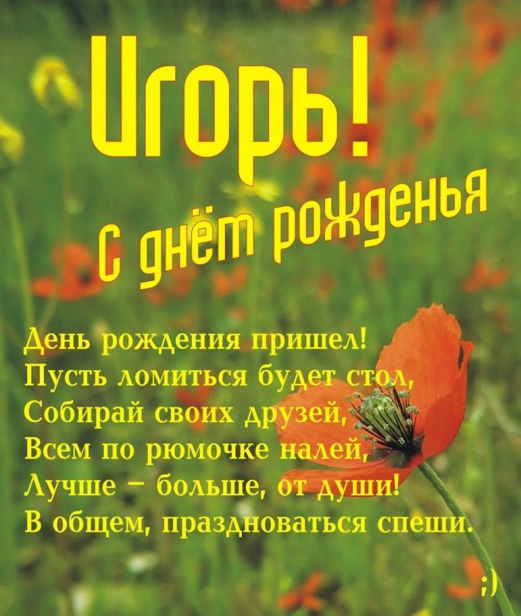 Прикольные открытки и картинки «С Днем рождения, Игорь!»