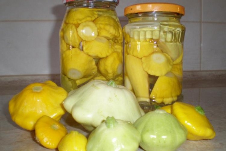 Патиссоны на зиму целиком