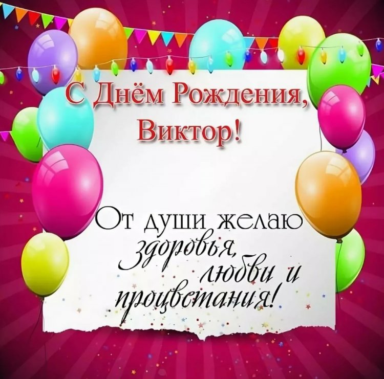 Красивые и оригинальные картинки «С Днем рождения, Виктор!»