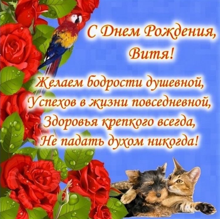 Трогательные открытки и картинки «С Днем рождения, Виктор!»