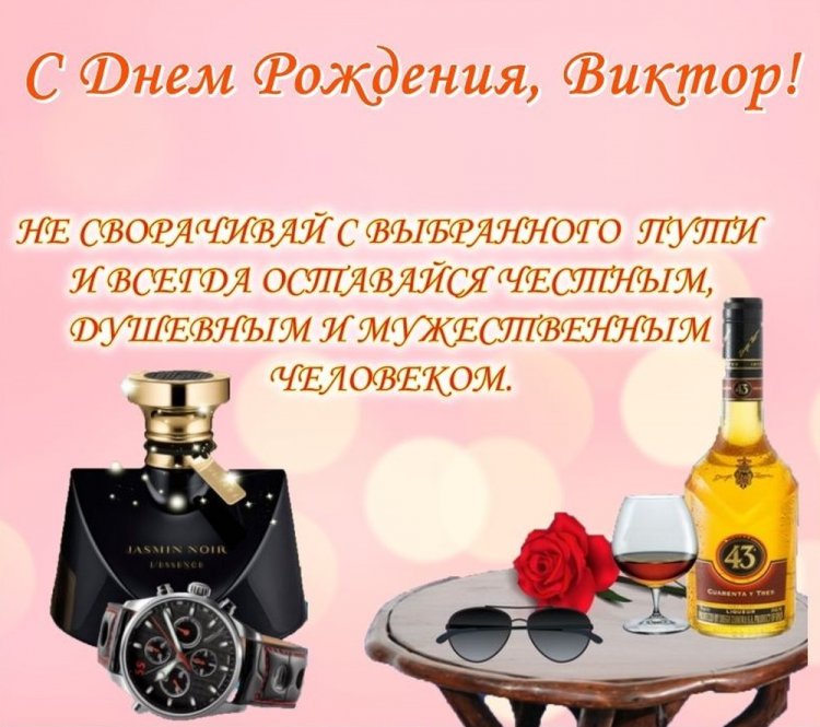 Открытки на День рождения Виктору с пожеланиями
