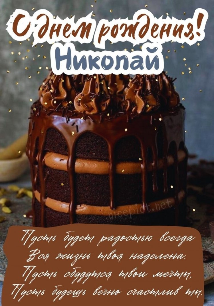 Трогательные открытки и картинки «С Днем рождения, Николай!»