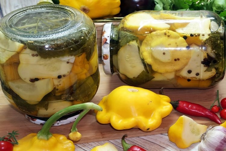 Пряные патиссоны как грузди на зиму