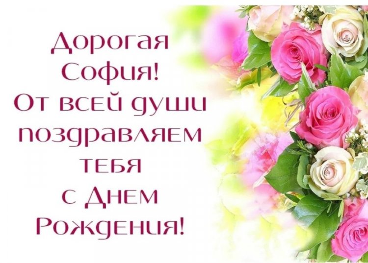 Трогательные открытки и картинки «С Днем рождения, София!»