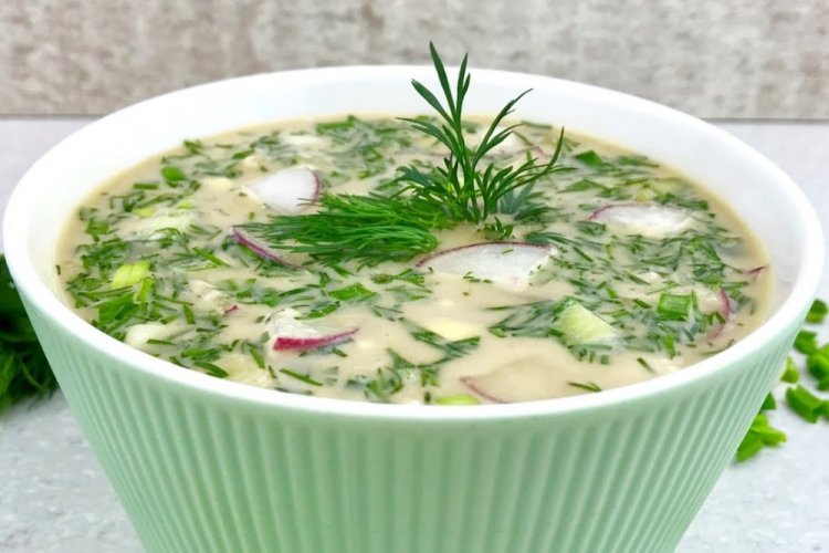 ПП-окрошка со сметаной и горчицей