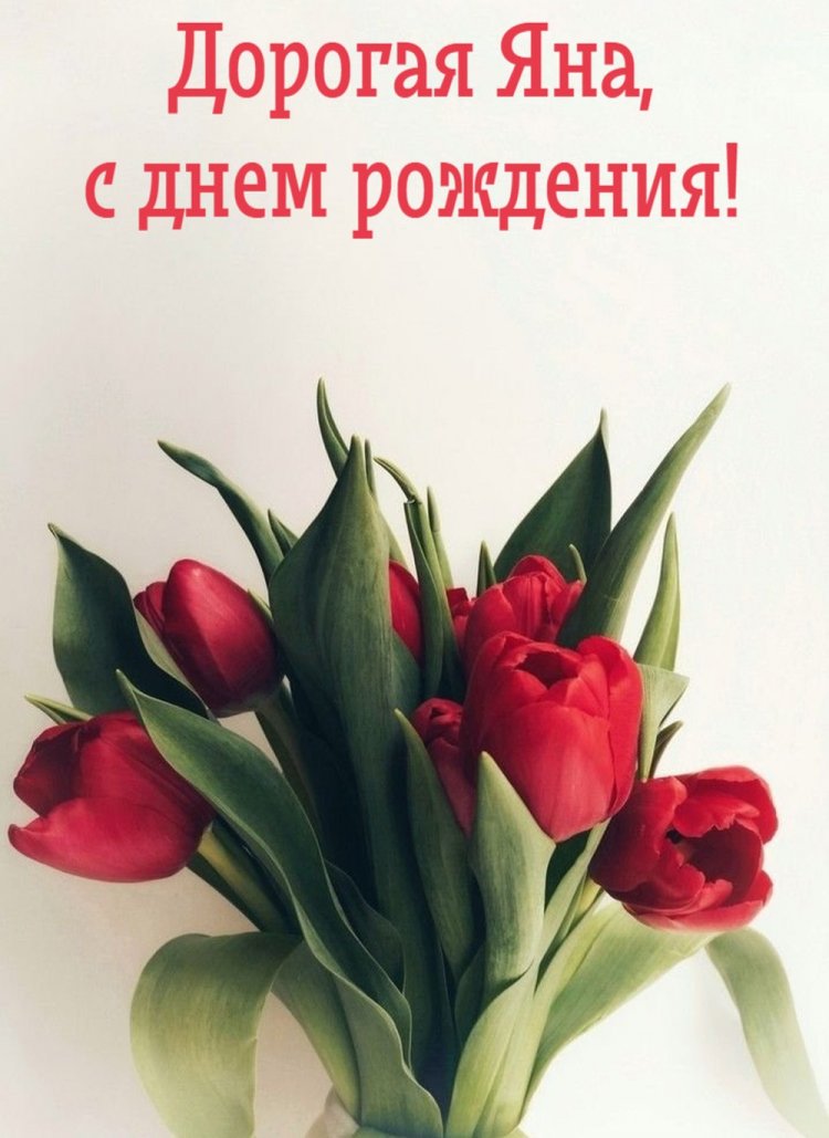 Трогательные открытки и картинки «С Днем рождения, Яна!»