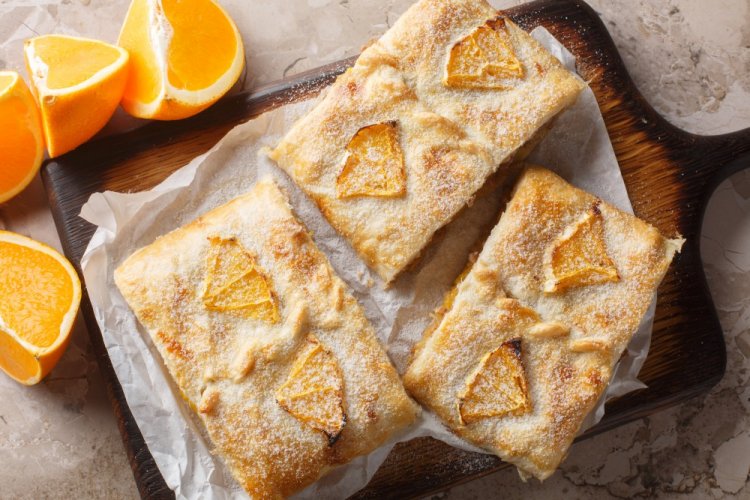 Слоеный апельсиновый пирог