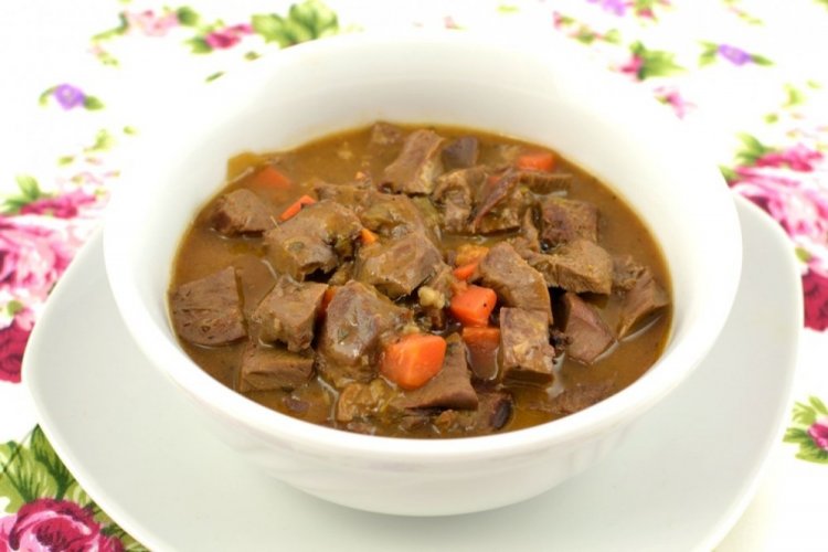 Свиное сердце с подливкой