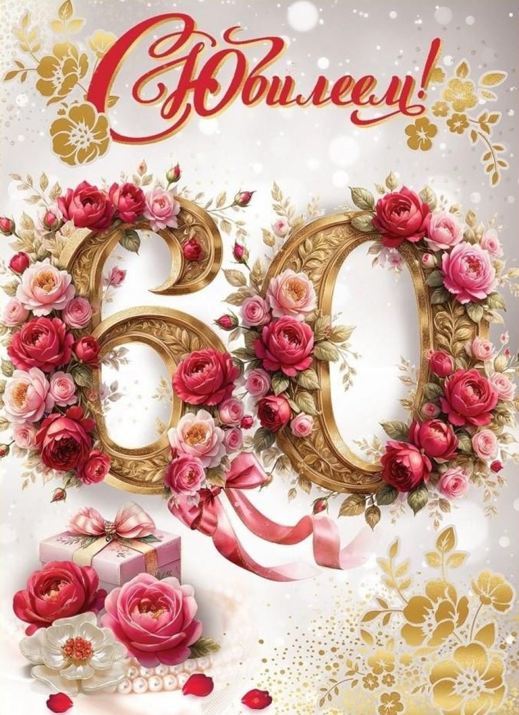 Открытки и картинки с юбилеем 60 лет коллеге-женщине