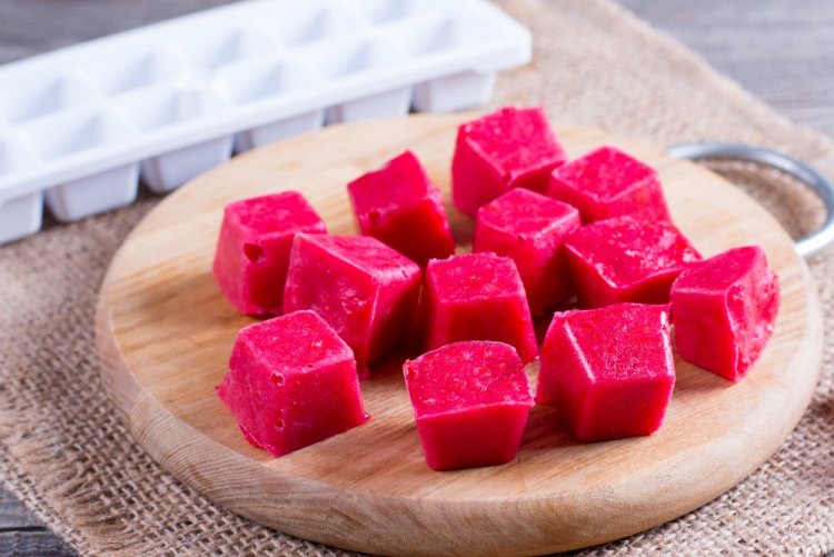 Замороженное пюре из малины без косточек