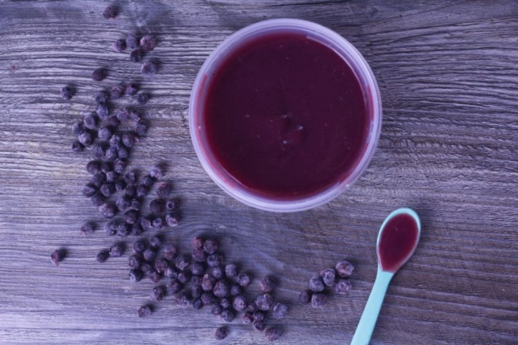 Замороженное пюре из черники на зиму