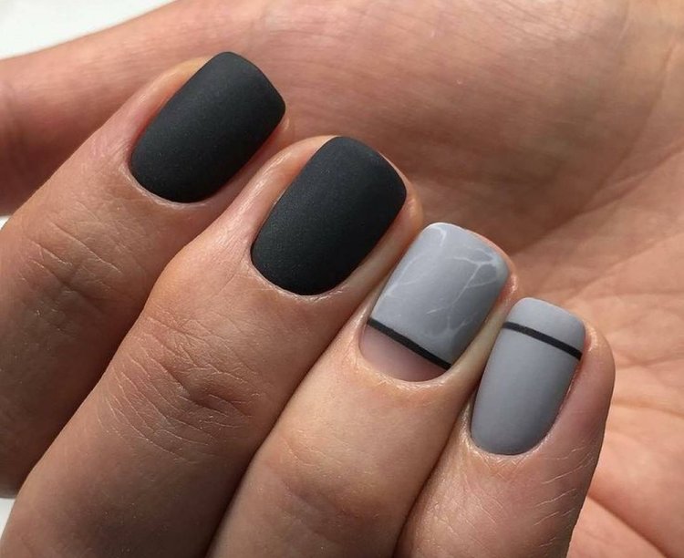 Серый с черным