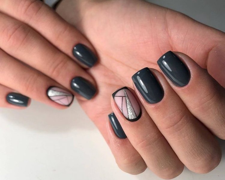 Графитовый маникюр