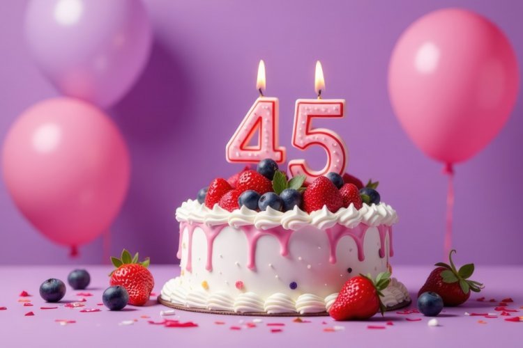 Трогательные поздравления с юбилеем 45 лет женщине