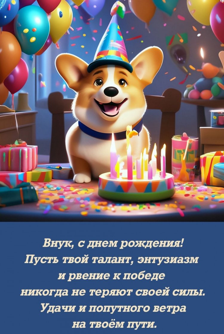 Открытки и картинки «С Днем рождения!» внуку от дедушки