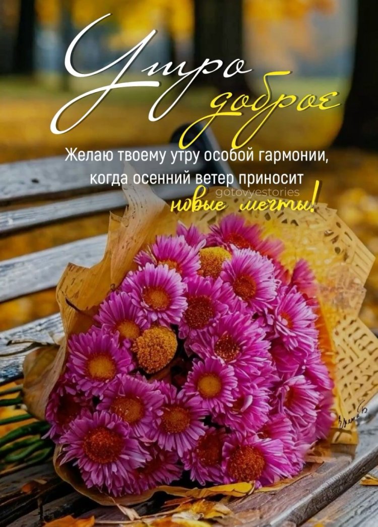 Оригинальные и красивые осенние открытки «Доброе утро!»