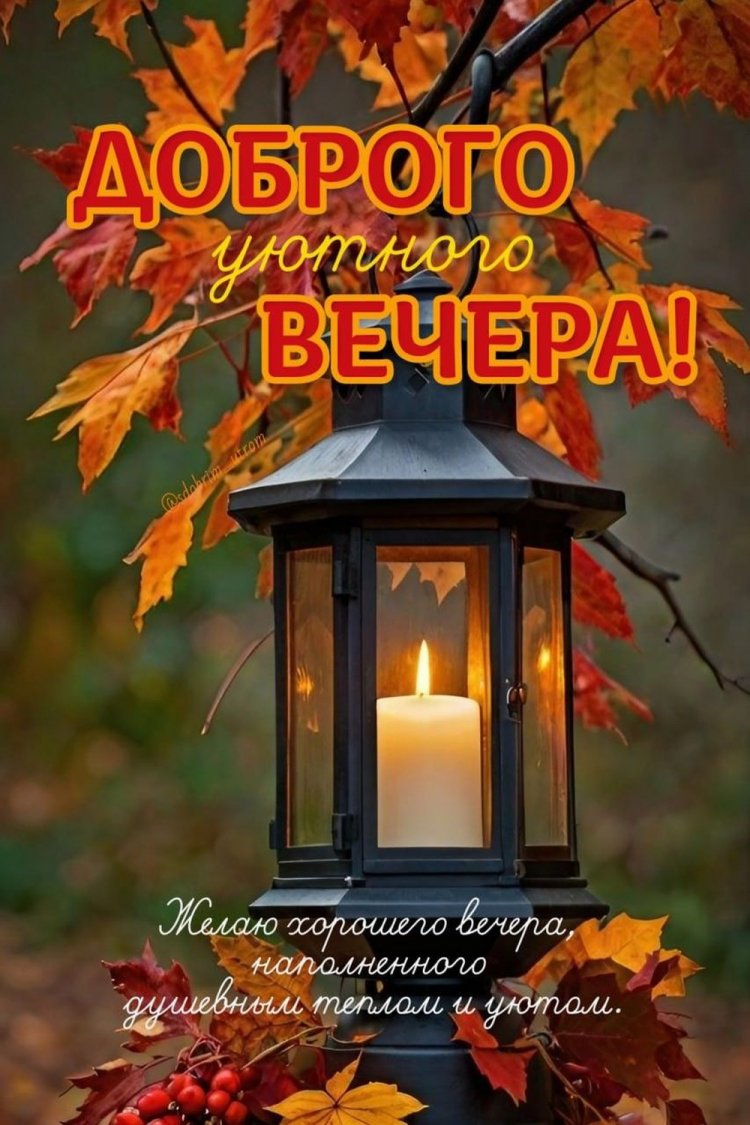 Оригинальные и красивые осенние открытки «Добрый вечер!»