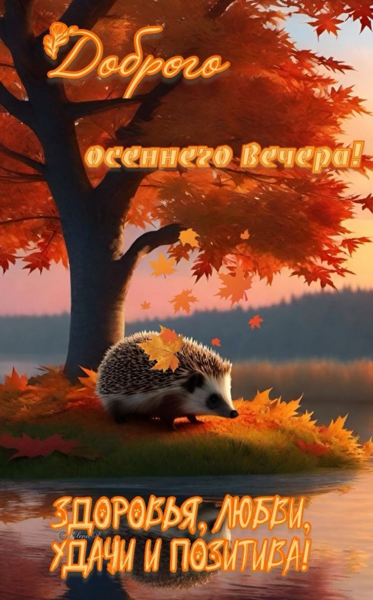 Оригинальные и красивые осенние открытки «Добрый вечер!»