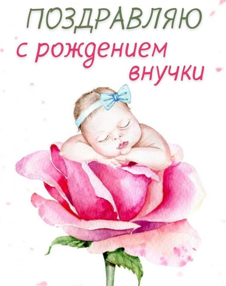 Открытки и картинки « С рождением внучки!»