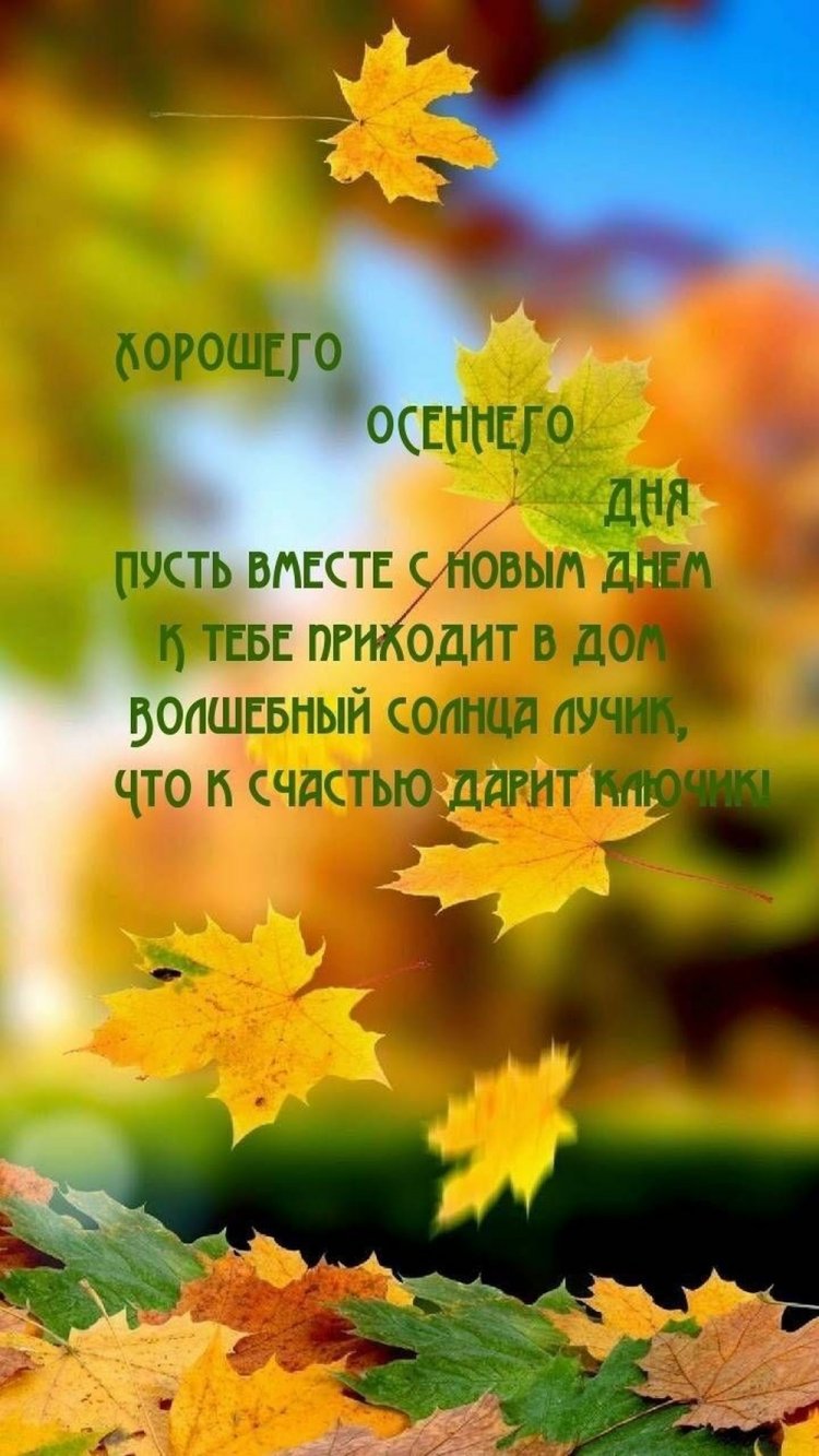 Осенние открытки «Хорошего дня!» для женщины